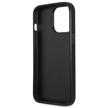 Guess Saffiano Triangle Logo Case - Coque pour iPhone 13 Pro (noir)