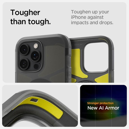 Spigen Tough Armor MagSafe - Gehäuse für iPhone 16 Pro Max (Frost Black)