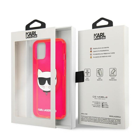 Karl Lagerfeld Choupette Head - iPhone 13 Case (fluo pink)