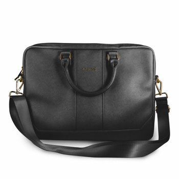 Guess Saffiano Look Computer Bag - Sacoche pour ordinateur portable 15" (noir)