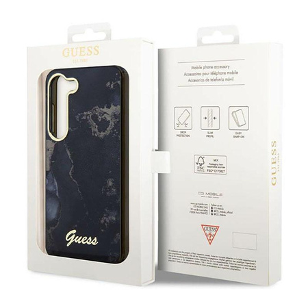 Guess Golden Marble Collection - Samsung Galaxy S23+ tok (fekete)