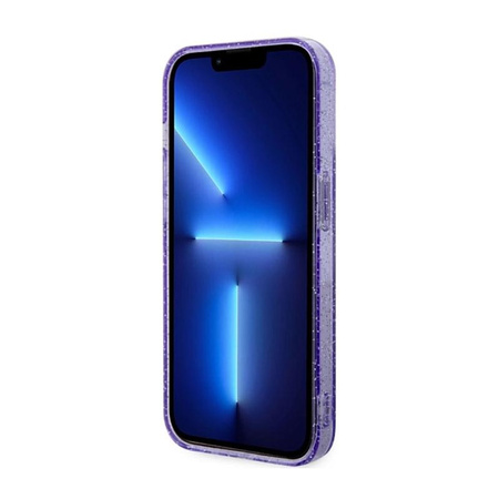 Guess Glitter Gold MagSafe - Hülle für iPhone 14 Pro (Lila)
