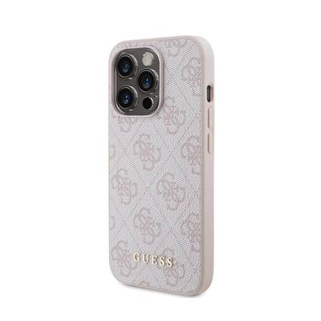 Guess 4G Metal Logo Gold - Tasche für iPhone 15 Pro (Pink)