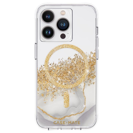 Case-Mate Karat MagSafe - iPhone 14 Pro case decorated with gold (Marble)