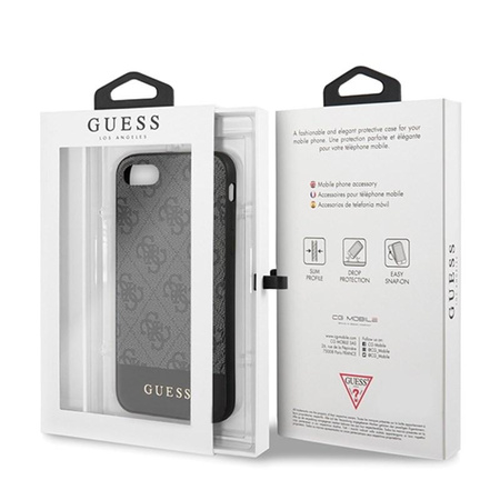 Collection 4G Bottom Stripe de Guess - Coque iPhone SE 2020 / 8 / 7 (gris)