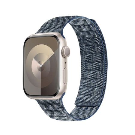 Crong Melange - Magnetický řemínek pro Apple Watch 42/44/45/49 mm (modrá melanž)