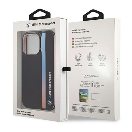 BMW Tricolor Stripe - Coque iPhone 14 Pro Max (Noir)