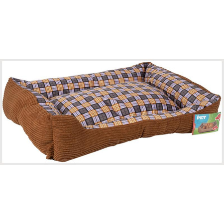 Weiches Sofabett für Hunde 75 x 58 x 19 cm roz. L (braun)