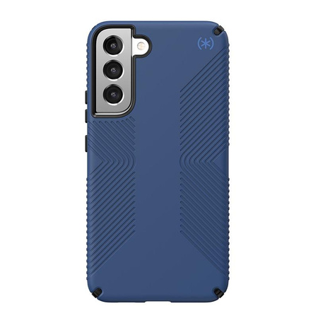 Speck Presidio2 Grip - Étui pour Samsung Galaxy S22+ avec revêtement MICROBAN (Bleu côtier/Noir)