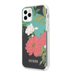 Guess Flower Shiny Collection N1 - Coque pour iPhone 11 Pro Max (Noir)