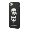 Karl Lagerfeld Saffiano Karl & Choupette Heads - Case iPhone SE 2022 / SE 2020 / 8 / 7 (black)