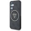 Guess 4G Glitter Triangle Buttons MagSafe - étui pour Samsung Galaxy S25+ (noir)