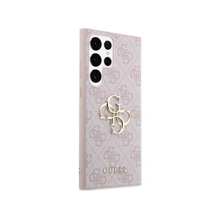 Guess 4G Big Metal Logo - Etui Samsung Galaxy S23 Ultra (różowy)