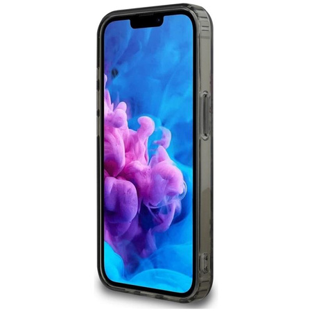 Guess IML Flowers MagSafe - pouzdro pro iPhone 16e (černé)