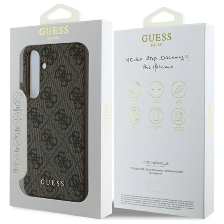 Guess 4G Charms Collection - Samsung Galaxy S24 FE Case (brown)
