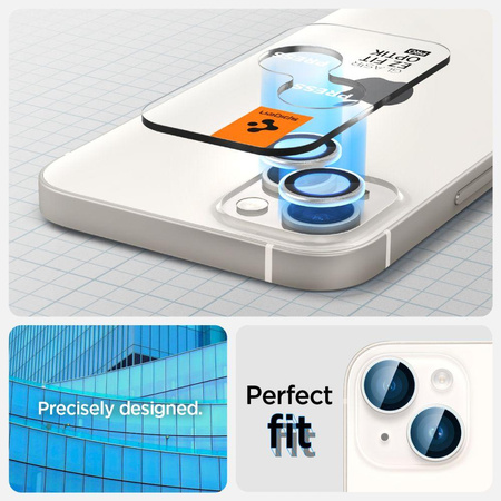 Spigen Optik.TR Camera Lens Protector - Szkło ochronne na obiektyw do Apple iPhone 14 / iPhone 14 Plus (2 szt) (księżycowa poświata)