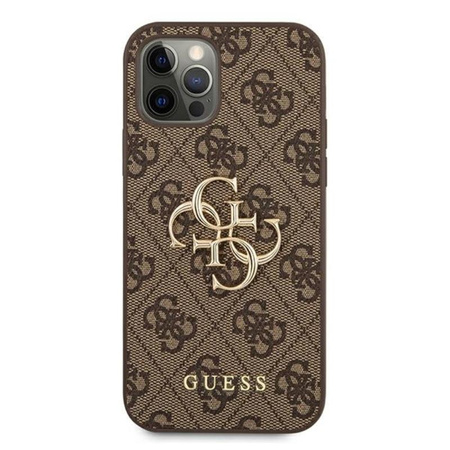 Guess 4G Big Metal Logo - iPhone 12 / iPhone 12 Pro tok (barna)