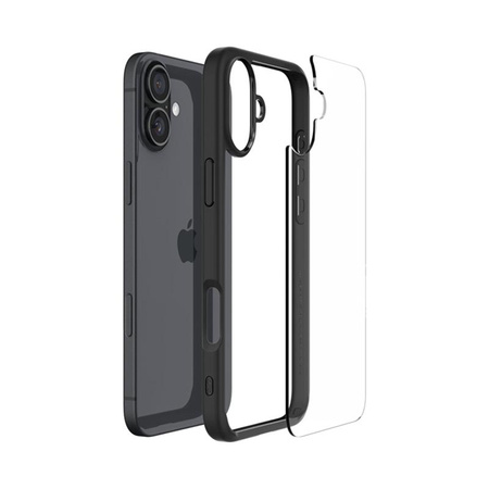 Spigen Ultra Hybrid - Hülle für iPhone 16 (Mattschwarz)