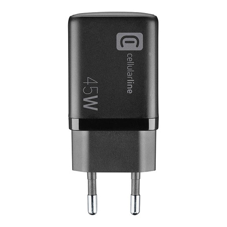 Cellularline Multipower Micro GaN - USB-C & USB-A Power Delivery 45W Netzladegerät (schwarz)