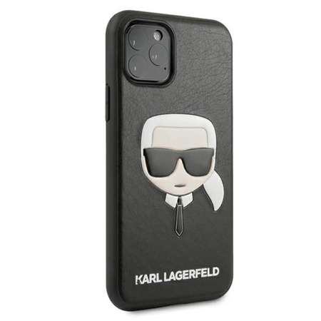 Karl Lagerfeld szilikon ikonikus Karl`s Head - iPhone 11 Pro tok (fekete)