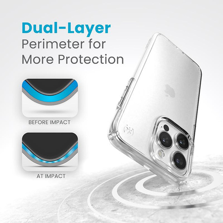 Speck Presidio Perfect-Clear - iPhone 15 Pro Max Case (Clear)