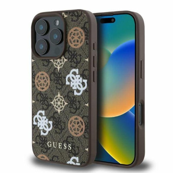 Guess Peony On 4G háttér MagSafe - iPhone 16 Pro tok (barna)