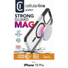 Cellularline Tetra Force Strong Guard Mag - Étui MagSafe pour iPhone 15 Pro avec revêtement MICROBAN (transparent)