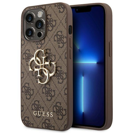 Guess 4G Big Metal Logo - Coque iPhone 14 Pro Max (marron)