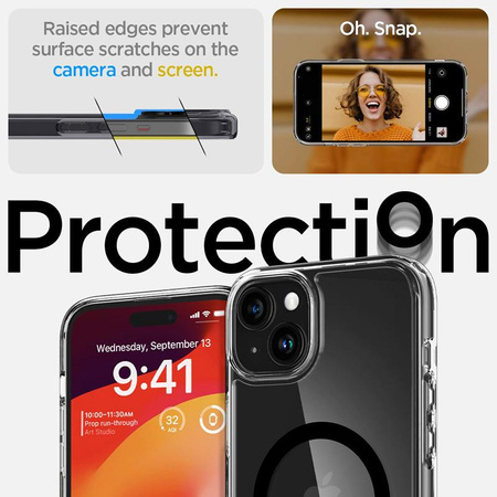 Spigen Ultra Hybrid MagSafe - pouzdro pro iPhone 15 (černé)