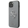 Guess Saffiano 4G Big Silver Logo - iPhone 13 mini Tasche (grau)