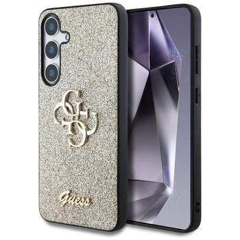 Guess Fixed Glitter Big 4G Metal Logo - Case for Samsung Galaxy S25 (gold)