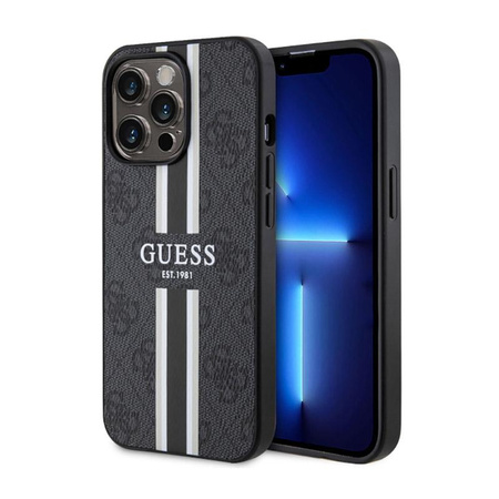 Guess 4G Printed Stripes MagSafe - Case for iPhone 13 Pro Max (Black)