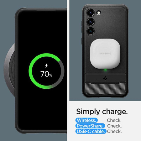 Spigen Rugged Armor - tok Samsung Galaxy S23+ (matt fekete)