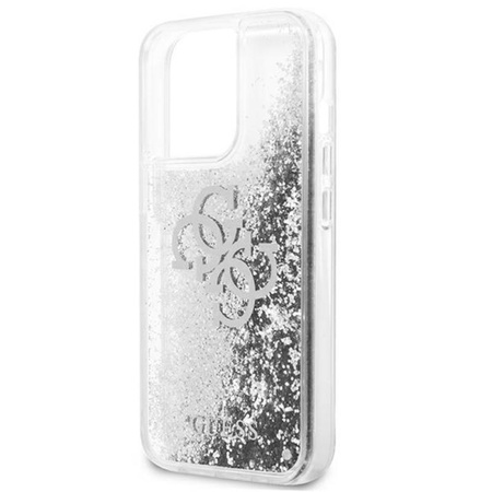 Coque Guess Liquid Glitter 4G Big Logo - iPhone 13 Pro Max Case (argent)