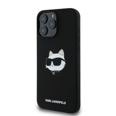 Karl Lagerfeld Silikon Choupette Head Print MagSafe – Hülle für iPhone 16 Pro Max (schwarz)