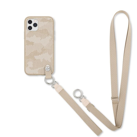 Moshi Altra - Tasche mit abnehmbarem Schlüsselband iPhone 12 / iPhone 12 Pro (SnapTo System) (Sahara Beige)