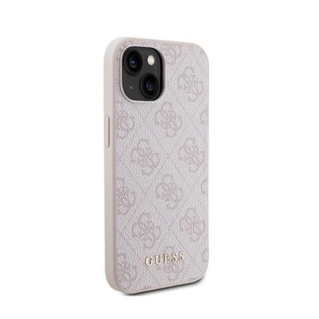 Guess 4G Metal Logo Gold - Tasche für iPhone 15 (Pink)
