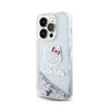 Hello Kitty Liquid Glitter Charms Kitty Head - Coque iPhone 14 Pro Max (argent)