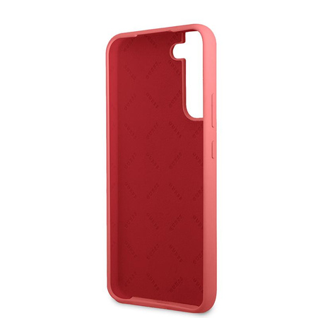 Guess Szilikon Script Metal Logo - Samsung Galaxy S22 tok (fukszia)