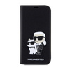 Karl Lagerfeld Booktype NFT Saffiano Karl & Choupette - Tasche für das iPhone 14 Pro (Schwarz)