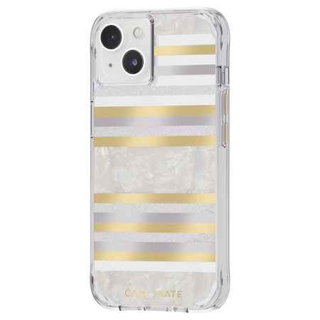 Case-Mate Pearl Stripes MagSafe - iPhone 14 case decorated with mother-of-pearl (Pearl Stripes)