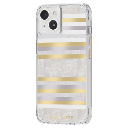 Case-Mate Pearl Stripes MagSafe - Case decorated with mother-of-pearl for iPhone 14 / iPhone 13 (Pearl Stripes)