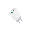 WEKOME WP-U53 Maxspeed - Chargeur rapide USB-C PD 20W & USB-A QC3.0 18W (Blanc)