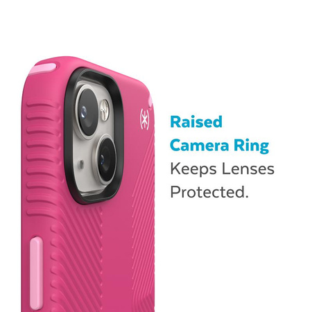 Speck Presidio2 Grip MagSafe - protiskluzové pouzdro pro iPhone 14 / iPhone 13 (Digitalpink / Blossompink / White)