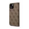 Guess 4G Metal Camera Outline Booktype Case - Case for iPhone 14 Plus (Brown)