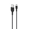 PURO Fabric Ultra Strong - Nagy teherbírású USB-A / USB-C fonott kábel 1.2m (fekete)