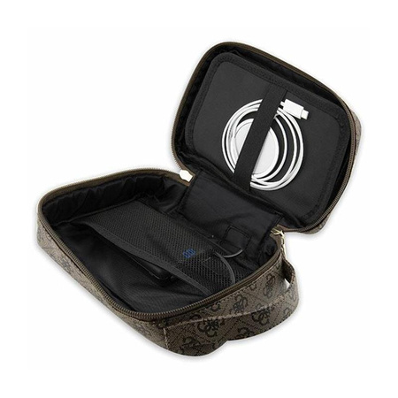 Guess 4G Printed Stripes Travel Universal Bag - organizér na příslušenství (Brown)