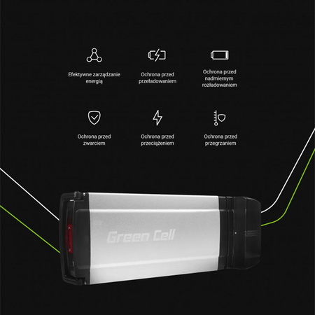 Green Cell - E-Bike battery with charger 36V 8Ah 288Wh Li-Ion RCA