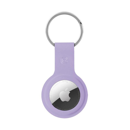 Crong Silicone Case with Key Ring - Etui de protection pour Apple AirTag (violet)