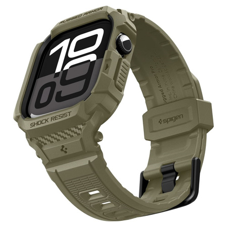 Spigen Rugged Armor Pro V2 – Apple Watch 10/11 46 mm-es tokszíj (Vintage Khaki)